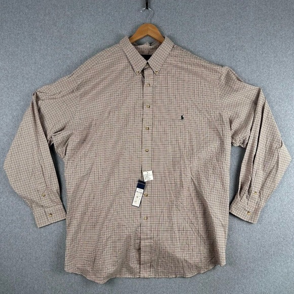 Ralph Lauren Other - Ralph Lauren Classic Fit Tall Plaid Long Sleeve Button Down Shirt Men's 4XLT NEW